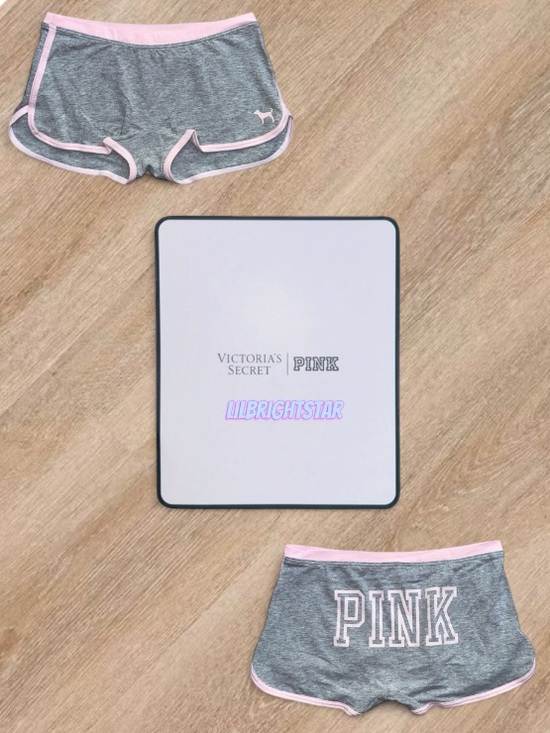 PINK Victoria's Secret Pants - 💕 PINK & Gray Y2K Dorm Boyshorts Victoria Secret NWT
